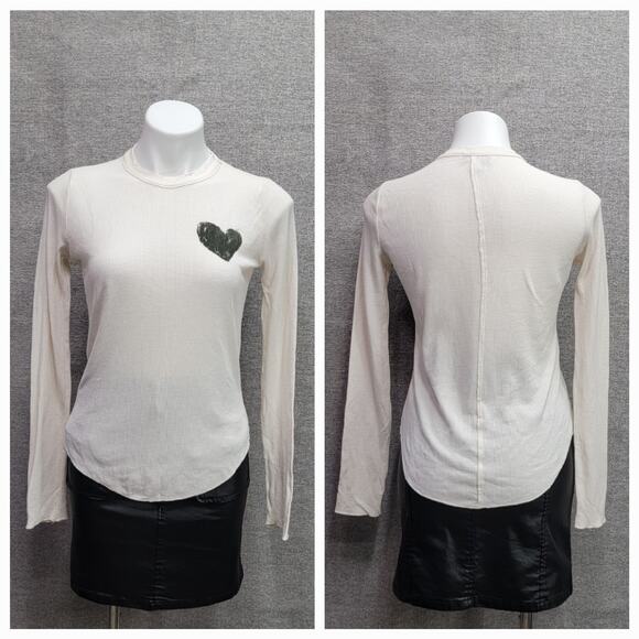 Evereve Tops - EVEREVE LONG SLEEVE WAFFLE KNIT THERMAL TOP, SIZE XS